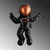 Wallity Zidna dekoracija Cosmonaut 3, 35cmx47cmx10cm, Crna