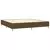 Vidaxl Box spring postelja z vzmetnico LED temno rjava 200x200cm blago