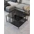 Hanah Home Bakü klub sto 75 × 45 × 75 cm, crna / dimljeno staklo