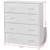 Komoda s 4 ladice 60 x 30,5 x 71 cm bijele