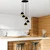 Opviq Luster Yildo-M-7006, 43x43x111cm, IP20, Crno-zlatne boje
