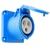 tp electric RAVNA VTIČNICA ZA NAPAJALNO PLOŠČO CEE 230V 32A/3P 75x75 MM INDUSTRIJSKA