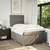 Vidaxl Box spring postelja z vzmetnico taupe 120x190 cm blago