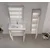 HANAH HOME Kupatilski ormarić sa umivaonikom i ogledalom (2 komada) Desna 90 576