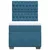 Vidaxl Box spring postelja z vzmetnico modra 80x200 cm žamet