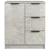Komoda 2 kom siva boja betona 60x30x70 cm od konstruiranog drva