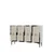 Hanah Home komoda Seza 120, 120 cm, bela / travertin / srebrna