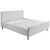 MID.YOU OBLAZINJENA POSTELJA 180 cm  x 200 cm , tekstil, leseni material krem barve