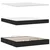 Otomanski krevet s madracem i LED crni 180x200cm od tkanine