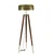 Aberto Design Podna lampa Retro 8, 165 cm, E27, Zlatne boje