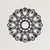 WallXpert metalni zidni ukras 5092, mandala cvet lotosa sa šiljatim laticama, 58 x 58 cm, crni