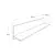 Hanah Home Zidna polica Raf-11-Ff-1, 120x25x20 cm, Hrast
