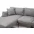 Atelier del Sofa Ugaona garnitura Leo 90x65x255cm Siva