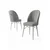 Hanah Home Set stolica Ritim, 44x96x42 cm, 4 komada, Sivo-bele