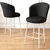 HANAH HOME Set 4 barske stolice Alte Black White