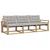 Set vanjskih sofa s jastukom 3 pcs Bijela i svjetlosiva