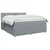 vidaXL Postelja boxspring z vzmetnico Svetlo siva 140 x 190 cm Blago