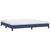 Vidaxl Posteljni okvir brez vzmetnice moder 200x200 cm blago
