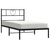Metalni okvir za krevet s uzglavljem crni 90x190 cm