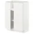 METOD Podni element s policama/2 vrata, bela/Veddinge bela, 60x37 cm