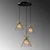 Opviq Luster Kirpi-3086, 63x63 cm, 3xE27, 40W, Zlatne boje