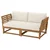 NÄMMARÖ Modularna sofa dvosed, napolju rukohvati/svetlosmeđe bajcovano Frösön/Duvholmen bež, 183 cm