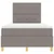 Vidaxl LED Box Spring Postelja z blazino Taupe 120 x 200 cm blago