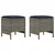Vrtni otoman 2 Komad Siva i tamnoplava 38 x 38 x 45 cm PE ratan