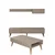Hanah Home Set TV komoda i klub sto Lyon 3, 4 komada, Braon