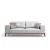 Atelier del Sofa Trosed na razvlačenje Montana 91x85x223cm Sivi
