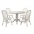 Hanah Home Trpezarijski sto i stolice Albero08, 120x75 cm, 4 stolice, Beli