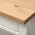 HEMNES Radni sto s 2 fioke, belo bajcovano/svetlosmeđa, 120x47 cm