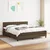 shumee Box spring postelja z vzmetnico temno rjava 180x200 cm blago