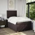 Box spring postelja z vzmetnico temno rjava 120x190 cm blago
