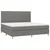 Vidaxl Box spring postelja z vzmetnico temno siva 200x200 cm blago