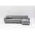 Atelier del Sofa Ugaona garnitura Eddy 273x162cm, Svetlosiva