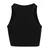 Womens Cropped Rib Top Black