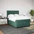 Vidaxl Box spring postelja z vzmetnico temno zelena 160x200 cm žamet