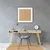 Decormat Podloga za stol Svetlo rjava barva 140x100 cm 2 cm
