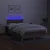 Vidaxl Box spring postelja z vzmetnico LED taupe 120x200 cm blago