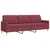 3-dijelni set sofa s tabureom i jastucima boja vina tkanina