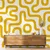 Tapeta rumene retro geometrijske linije - 245x165