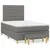 Vidaxl Box spring postelja z vzmetnico temno siva 120x190 cm blago