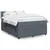 Vidaxl Box spring postelja z vzmetnico temno siva 140x200 cm žamet