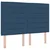 vidaXL Postelja boxspring z vzmetnico Modra 140 x 190 cm Blago