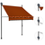Tenda na ručno uvlačenje s LED svjetlom 150 cm narančasto-smeđa