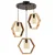 Opviq Luster Hexagon Triple G Glass, Vintage