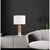 Stona lampa CARROL 1xE27/40W/230V bela/braon