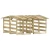 Pergole s krovom 4 kom 100 x 90 x 100 cm impregnirana borovina