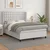 Vidaxl Box spring postelja z vzmetnico bel 140x190 cm umetno usnje